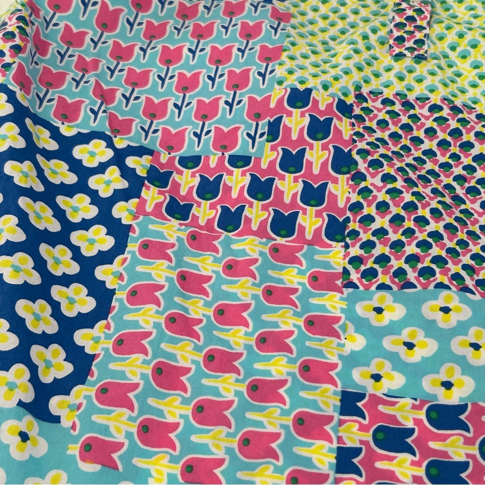 Talbots ISLAND MULTICOLOR PATCHWORK BELTED SHIRTD… - image 16